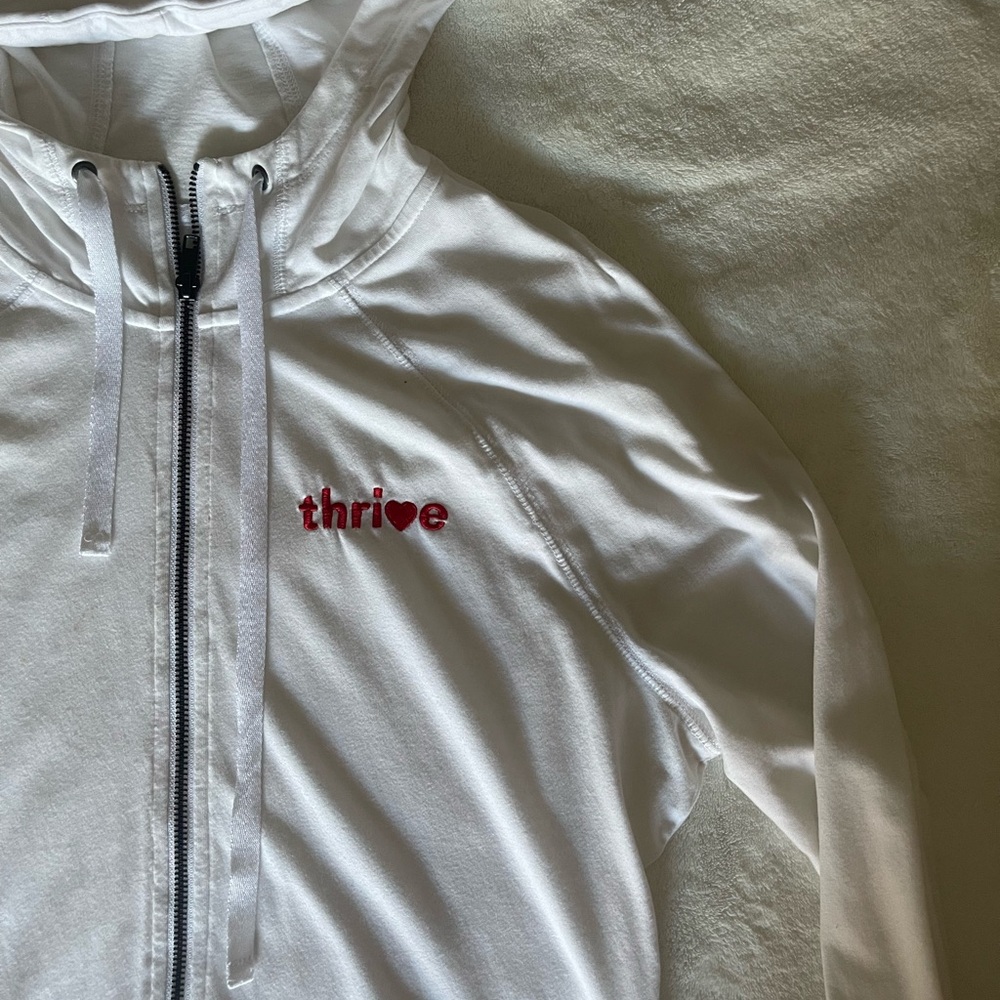 New Era White Hoodie with Red Embroidery